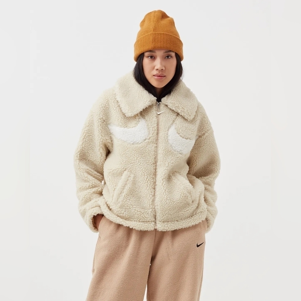 Nike Sportswear Swoosh Full Zip Jacket Women's Sail Off White DD5620-206